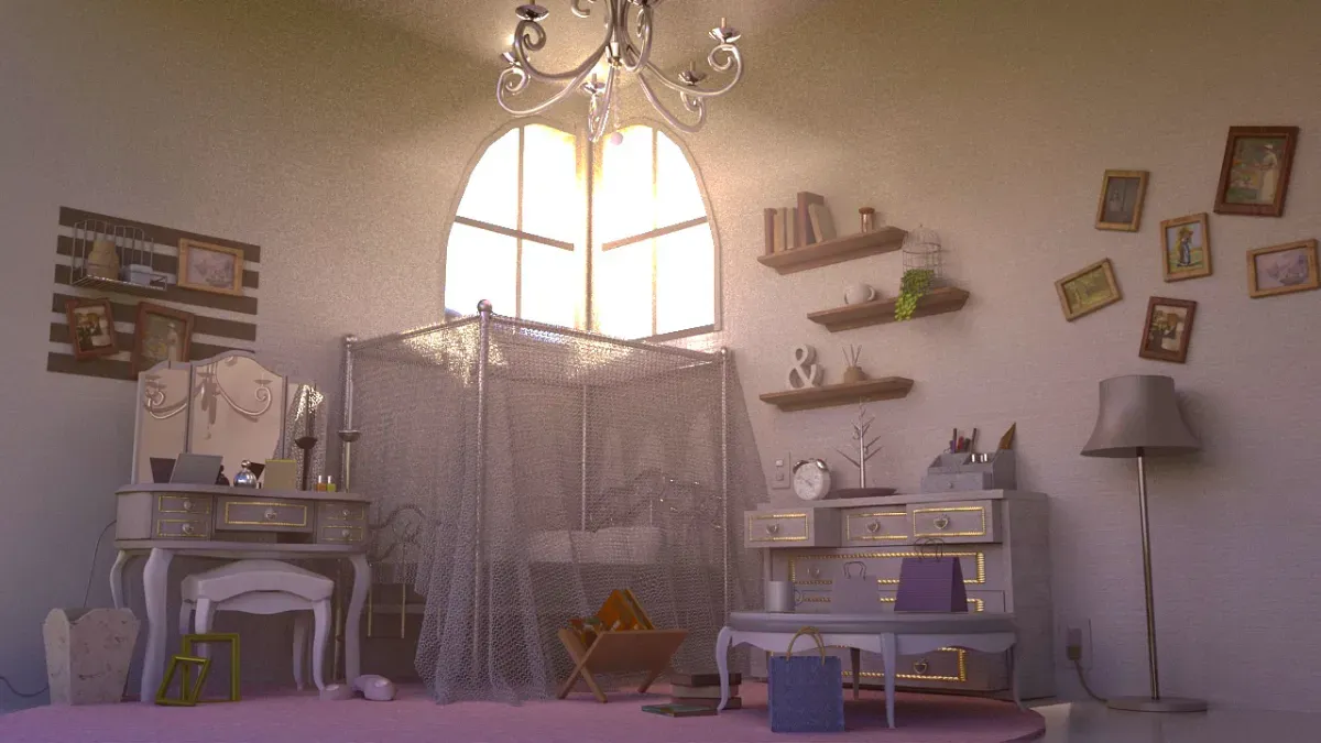 ガーリーなお部屋 CG